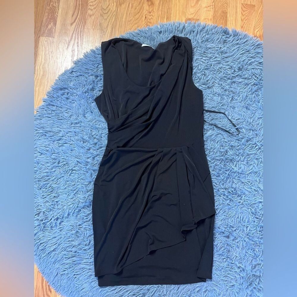 Calvin Klein Black Draped Mini Dress